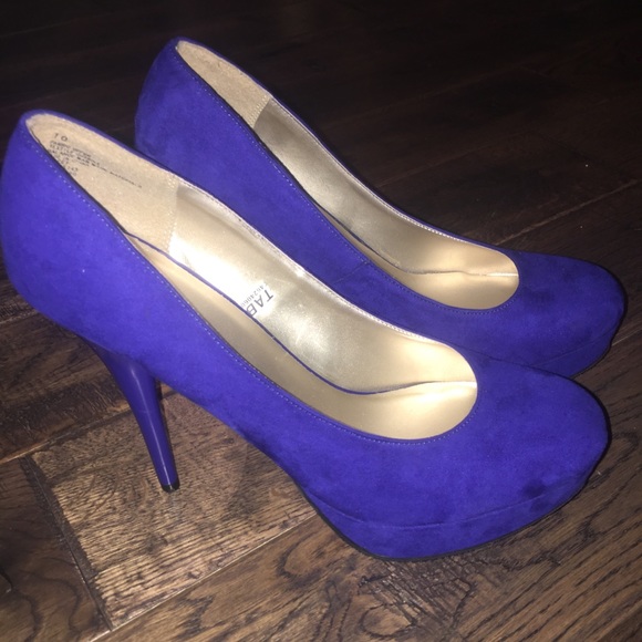 Blue “Suede” Shoes Sexy Stilettos 5” 💙 Size 10 - Picture 2 of 6